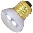 Satco 40R14 Incandescent Reflector, 40W E26 R14 Stubby, Clear Bulb