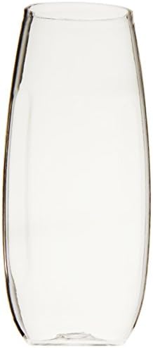 Zees ED1002 Flute EverDrinkware Stemless Tritan Champagne Glass, 8.5 oz - Set of 4, Clear