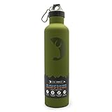 Tribe Provisions Stainless Steel Water Bottle - Standard Mouth, 34oz (Green)
