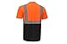 (NEW SIZES) CJ Safety CJHVTS2003 ANSI Class 2 High Vis Short Sleeve Black Bottom Safety Shirt Moisture Wicking Mesh (Extra Large, Orange)