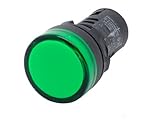 Alpinetech L22 22mm AC LED Pilot Panel Indicator Light 120V (Green)
