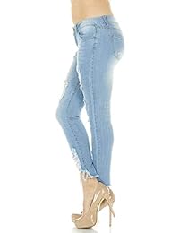 Pantalones vaqueros desgarrados para dama