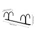 Fvstar 2 Set Mug Rack Under Cabinet, Coffee Mug Holder Under Cabinet, 8pcs Kitchen Cup Drying Hanging Hooks, Cup Hanger Racks for Coffee Bar, Kitchen, Shelf, Black