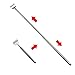 2X UNIS Telescopic Stainless Steel Back Scratcher with Pocket Clip Pack of 2
