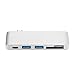 USB C Hub, Etpark USB C Aluminum Adapter 3.1 with Type C Charging Port, Card Reader, 2 USB 3.0 Ports for MacBook Pro 2015/2016, Google Chromebook 2016/2017 and more USB C Devices (Silver)