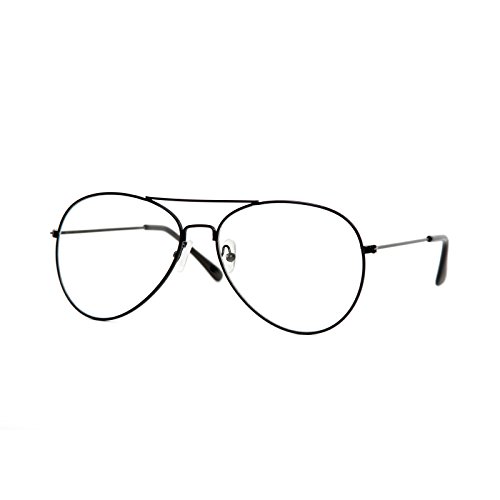 Black Frame Clear Lens Aviator QL