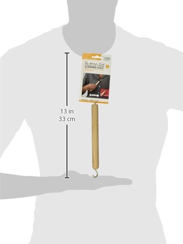 DMI Dressing Stick, Button Hook and Zipper Pull, Durable Wood Handle, Dressing Aid for Limited Mobility