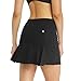 Ibeauti Womens Back Pleated Athletic Tennis Skorts Golf Skirts with 3 Pockets Mesh Shorts for Running Active Workout