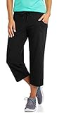 Danskin Now Womens Active Knit Capri (Black Soot size Medium)