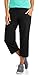 Danskin Now Womens Active Knit Capri (Black Soot size Medium)