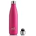 Double Wall Vacuum Insulated Stainless Steel Water Bottle, 17oz/34oz Sports Cola Shape Portable Water Bottle Leak/Sweat Proof Keeps Your Drink Hot & Cold