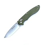 Ganzo G740-GR Green Folding Knife Handle G10 Blade 440c Lock Axis