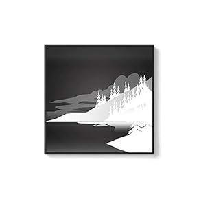 Framed Canvas Wall Art for Living Room, Bedroom Abstract Trees Canvas Prints for Home Decoration Ready to Hang - 16x16 inches