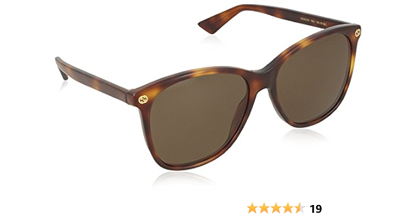 Gucci 0024S 002 Havana 0024S Round Sunglasses Lens Category 3 Size 58mm at  Amazon Women's Clothing store
