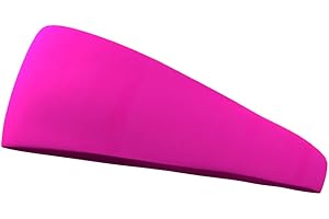 Bondi Band Headbands for Women, Tapered Anti Slip Workout Headbands That Stay In Place, Absorbent, Moisture Wicking, For Running, Yoga, Skiing and More, Bright Neon Pink, 3 Inch