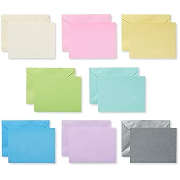 American Greetings Single Panel Blank Cards with Envelopes, Pastel (100-Count) - 5672259