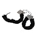 a-YUEYUE Stylish Charm Fluffy Hand Cuffs, Soft Handcuffs with Lock Keys for Couples - Black
