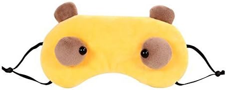 Cute Big Eye Sleeping Eye Mask &amp; Blindfold with Removeable Ice Bag Relieves Insomnia and Stress Yellow by AKEBA