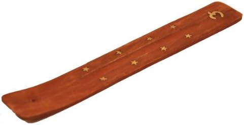 Tibetan Natural Wood Copper Inlaid Om Symbol Incenser Burner, Censer, Ash Catcher, Ashcatcher