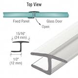 CRL Polycarbonate"h" Jamb with Hard Leg for 180 Degree and 3/8" Glass - 95 in long