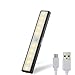Motion Sensor Cabinet Lights,USB Rechargeable 10 LED Portable Cordless Closet Lighting,Wireless Under Counter Light Bar, Magnetic Removable Stick-On Anywhere for Wardrobe/Cupboard/Stairs (Black-Warm)