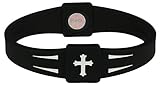 Rico's BioEnergy Band Black with White Cross; Medium