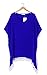 Adreamly Women's Pom Pom Trim Kaftan Chiffon Swimwear Bathing Suit Beach Cover Up Royal Blue Medium