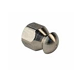 MTM Button Nose 1/4" F 4.5 Orifice Laser Fixed Sewer Jetter Nozzle 4000 PSI