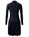 AMORE ALLFY Women's Extra Long Cardigan Navy Large