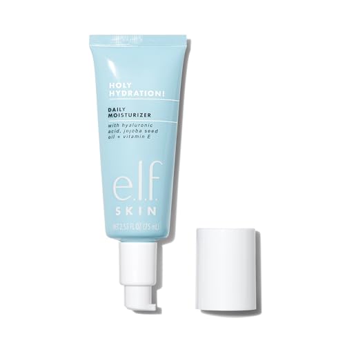 e.l.f. SKIN Holy Hydration! Daily Hydration Moisturizer, Ultra-Hydrating Formula, Infused with Aloe, Jojoba Oil & Shea Butter, Vegan & Cruelty-Free, 2.53 Fl Oz
