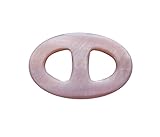 MaryCrafts Mother Of Pearl MOP Scarf Ring Oval Scarf Ring Handmade 4.1x2.7 Cm