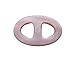 MaryCrafts Mother Of Pearl MOP Scarf Ring Oval Scarf Ring Handmade 4.1x2.7 Cm