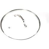 Nuwave 11.5” Tempered Vented Glass Lid, Shatter-Resistant, Oven Safe, Dishwasher Safe, Stainless-Steel Rim and Handle