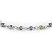 Bling Jewelry Protection Amulet Turkish Multi Color Charm Slender Evil Eyes Anklet Link Ankle Bracelet For Women Teen .925 Sterling Silver 10 Inch