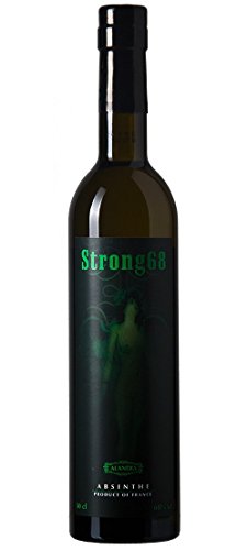 Absinth Set Strong68 | Original Absinth mit Wermut/Thujon | 2x Absinth Gläser / 2x Absinth Löffel / 1x Absinth… – Bild 3