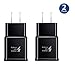 Tradesk Adaptive Fast Charging Wall Charger Adapter Compatible with Samsung Galaxy S9 / S8 / Note9 / Note8 / J7 / S6 / S7 Active / Plus, Note 5, Galaxy S8 Active / Galaxy Quick Charge Charger (2 Pack)