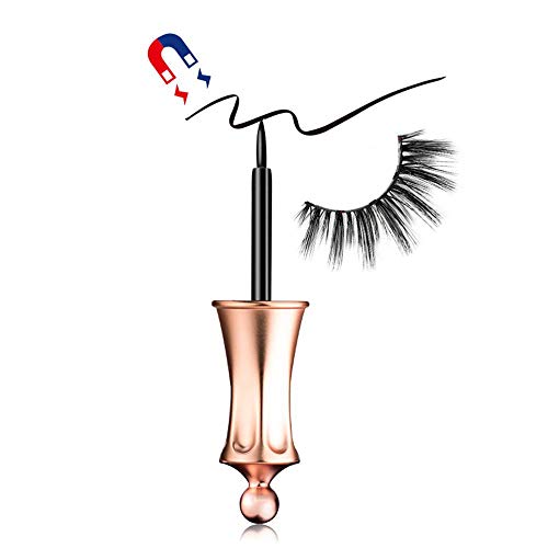 Magnetic Eyeliner With 3D Magnetic Eyelashes & Tweezers, Foonee Black Waterproof Magnetic Liquid Eyeliner For Use With Magnetic False Lashes