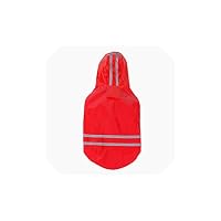 Pet Raincoat,Pet Dog Raincoat Outdoor Solid Hooded Clothes for Small Medium Puppy Waterproof Solid Dog Raincoat Puppy Dog Jacket,Red,L
