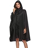 Buauty Unisex Rain Poncho Cape Riancoats Cloak Lightweight Waterproof Breathable