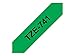Brother Laminated Tape Black on Green, 18mm (TZe741)