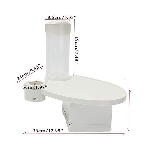 Imcolorful 3in1 Dental Chair Tray Table Post Mounted Tray with Tissue Box and Disposable Cup case Dental Chair Accessories