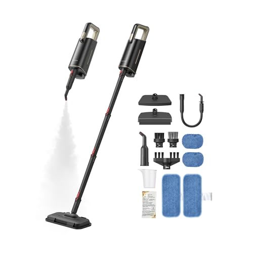 DREAME SH10 Steam Mop with Detachable Handheld Steamer, 13-in-1 Portable Steam Cleaner, 3.8 lbs Lightweight Body, 15sec Steam-Up, 212℉ Steam Cleaning, 350ml Water Tank, Safety System