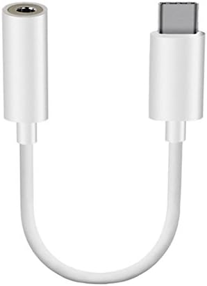 Hottsun USB C to Aux Cord 22cm Short 3.5mm Female to USB C Male Adapter Type C to 3.5mm Headphone Audio Cable for Motorola Moto Z without 3.5mm Audio Jack White