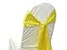 10 New Satin Chair Sashes Bows Ties - Wedding Decorations - Yellow