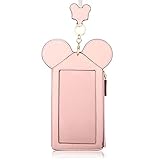 Neck Pouch, Charminer Women Cute Animal Shape Lanyard Phone Purse Neck Bag Travel Documents, Card Holder Coin Purse Neck Bag for 4.7/5.5in Phones Light Pink 5.5in