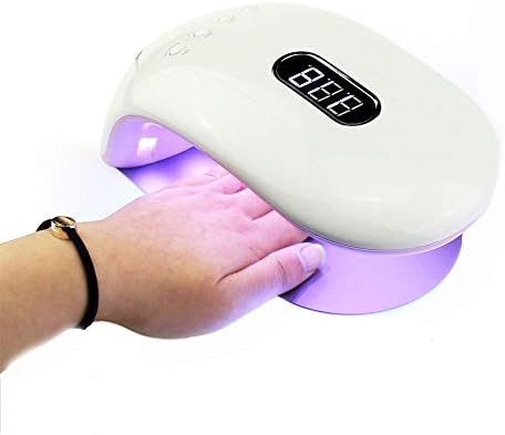 QIMU 36W UV LED Nail Lamp, Professional Single Side Infrared Nail Phototherapy Machine Smart Auto-Sensing Dryer with Memory Timer,HD Digital Painless Mode Household for Girls