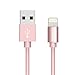 [Apple MFi Certified] Zendure 3.3 ft 39 inch (100 cm 1 Meter) Nylon Braided USB Charge/Sync Cable with Lightning Connector for iPhone 6/6 Plus, iPad Air 2 and More (Rose Gold)