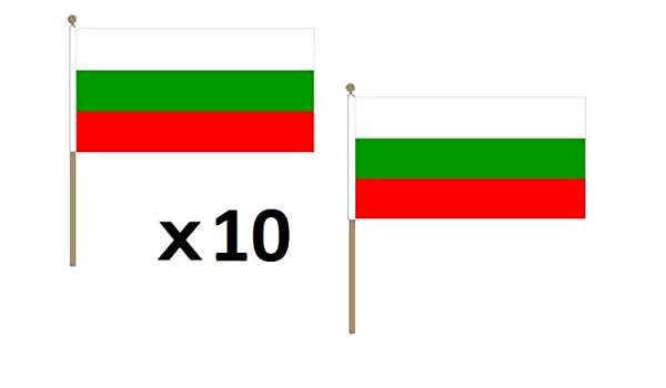 Amazon Com Az Flag Bulgaria Flag 12 X 18 Wood Stick