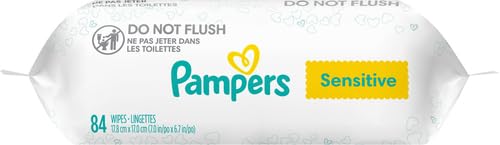 PAMPERS BABY WIPES SENSITIVE PERFUME FREE 1X POP-TOP PACK 84 COUNT