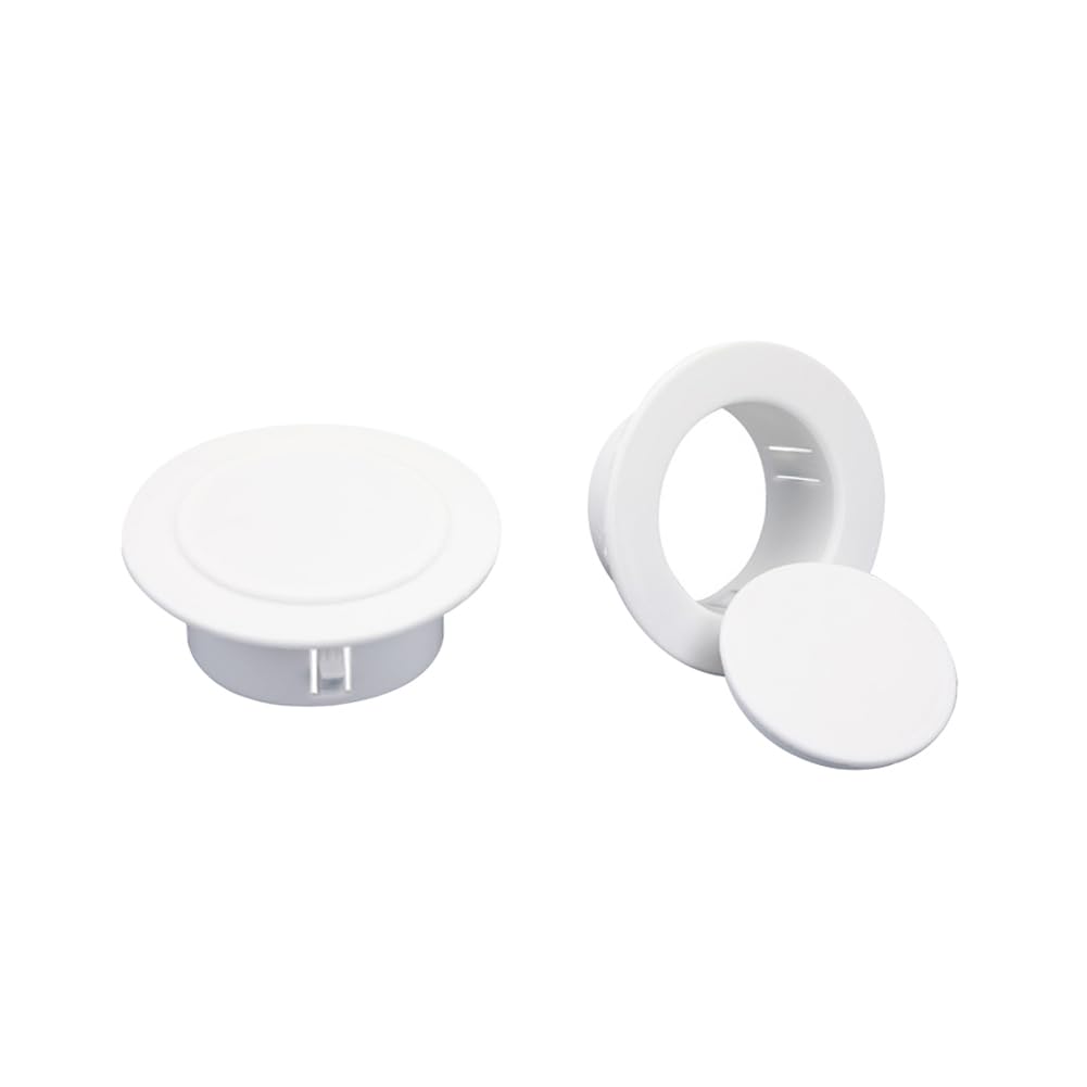 JIHUOO 2 Pcs 100mm Round Plastic Hole Plugs - Large Wall Hole Plugs Locking Tubes Pipe Insert End Caps for Pipeline Protection